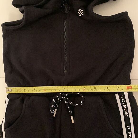 Justice Zip Up Hooded Sweatsuit Jumpsuit Girls Size 10 - Picture 5 of 14